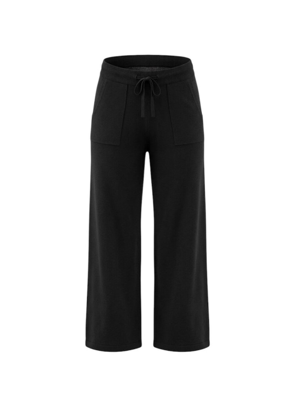 Splendid Sweatpants Womens Black Fleece Drawstring Wide Leg Size M
